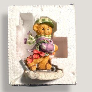 Cherished Teddies "Adam" Holiday Ice Skating Figurine 269751 By Enesco
